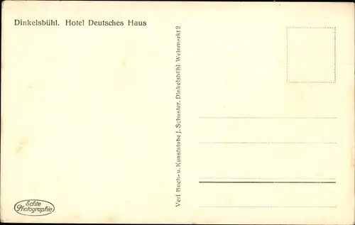 Ak Dinkelsbühl Mittelfranken, Hotel Deutsches Haus