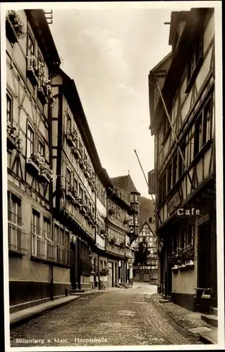 Ak Miltenberg am Main Unterfranken, Hauptstraße, Cafe