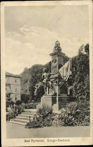 Ak Bad Pyrmont in Niedersachsen, Krieger-Denkmal