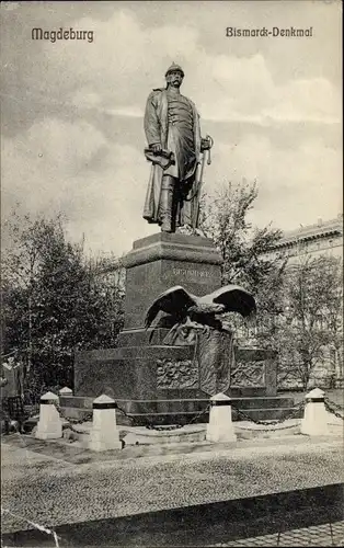 Ak Magdeburg an der Elbe, Bismarck-Denkmal