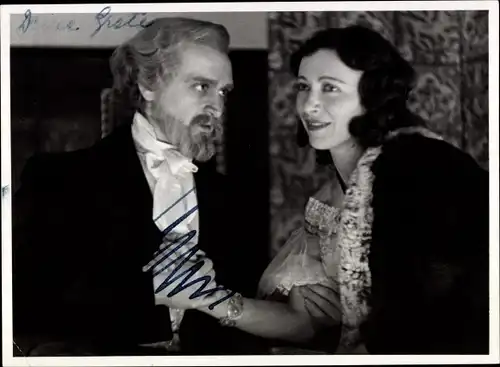 Foto Schauspieler Albin Skoda, Schauspielerin, Theaterszene, Elise Lensing, Autogramm