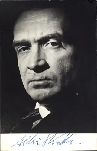 Foto Ak Schauspieler Albin Skoda, Portrait, Autogramm