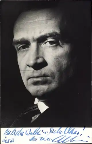 Foto Ak Schauspieler Albin Skoda, Portrait, Autogramm