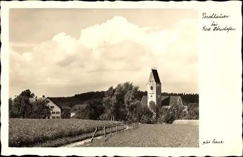 Ak Dorschhausen Bad Wörishofen im Unterallgäu, Teilansicht, Kirche