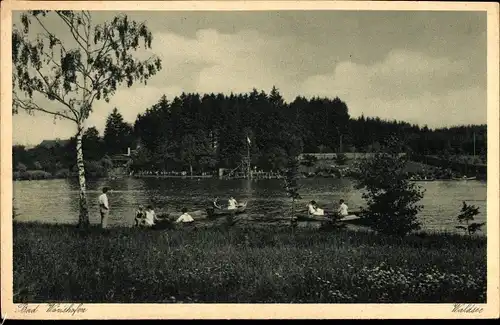 Ak Bad Wörishofen im Unterallgäu, Waldsee, Ruderboote