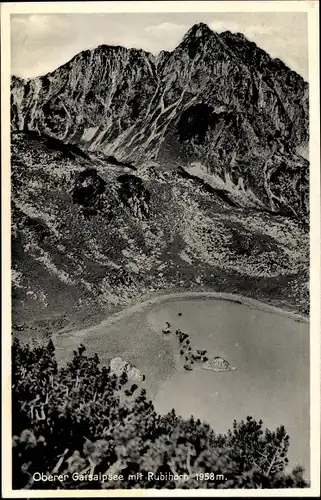 Ak Sonthofen im Oberallgäu Schwaben, Oberer Gaisalpsee, Rubihorn