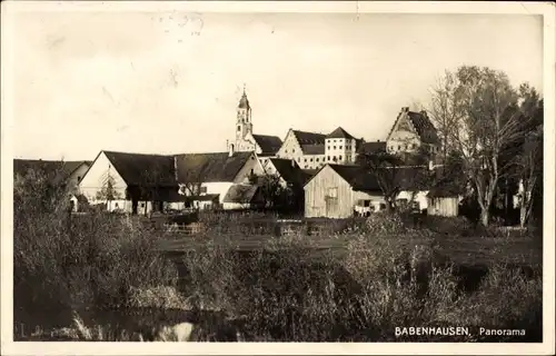 Ak Babenhausen Schwaben, Panorama, Kirche