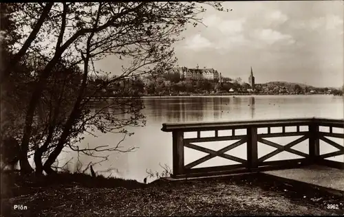 Ak Plön am See Holstein, Teilansicht, Kirche