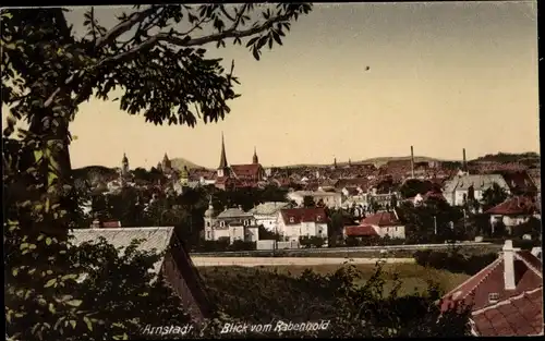 Ak Arnstadt in Thüringen, Blick vom Rabenhold