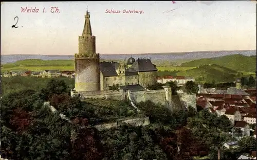 Ak Weida in Thüringen, Schloss Osterburg