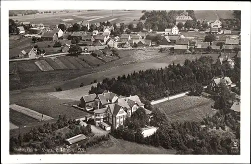 Ak Hohegeiß Braunlage im Oberharz, Fliegeraufnahme, Blick auf den Ort, Klinke & Co. 18952