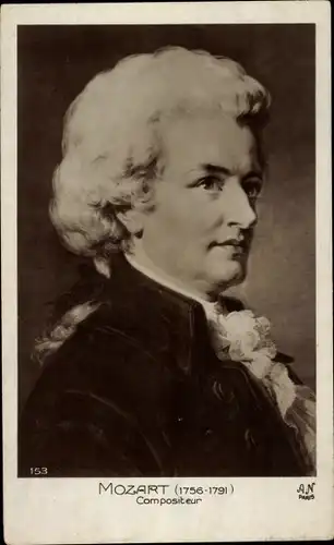 Ak Komponist Wolfgang Amadeus Mozart, Portrait