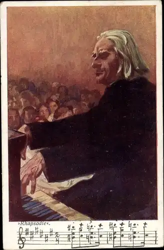 Künstler Ak Friedrich, Komponist Franz Liszt, Liszt Ferencz, Portrait
