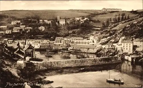 Ak Polperro Cornwall, Hafen