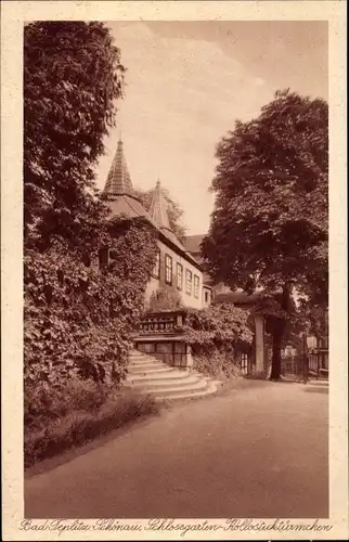 Ak Teplice Šanov Teplitz Schönau Region Aussig, Schlossgarten, Kollostucktürmchen