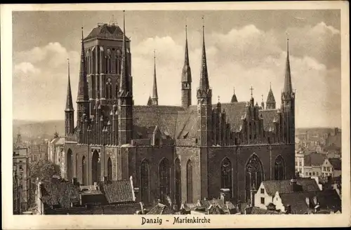 Ak Gdańsk Danzig, Marienkirche