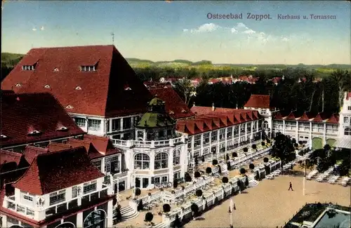 Ak Sopot Gdańsk Zoppot Danzig, Kurhaus und Terrassen