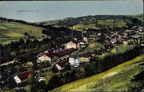 Ak Jablonec nad Jizerou Jablonetz an der Iser Region Reichenberg, Gesamtansicht