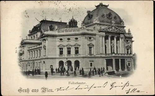 Ak Wien 1 Innere Stadt, Volkstheater