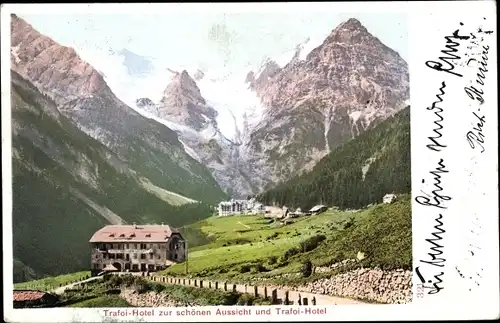 Ak Trafoi Südtirol, Trafoi-Hotel zur schönen Aussicht