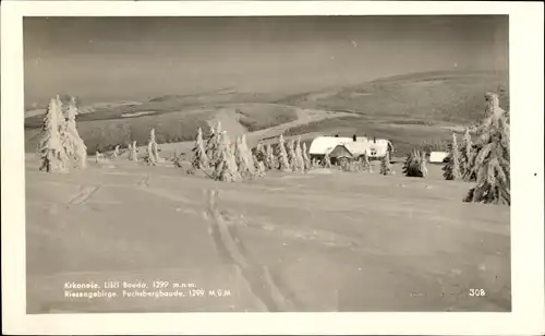Ak Pec pod Sněžkou Petzer Riesengebirge Region Königgrätz, Fuchsbergbaude, Liščí bouda