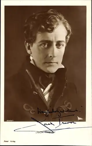 Ak Schauspieler Jack Trevor, Portrait, Ross Verlag 2099 1, Autogramm