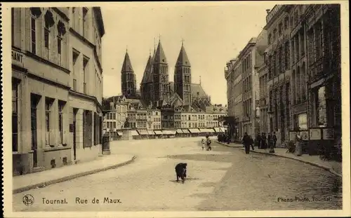 Ak Tournai Wallonien Hennegau, Rue de Maux