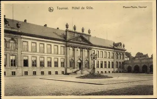 Ak Tournai Wallonien Hennegau, Rathaus