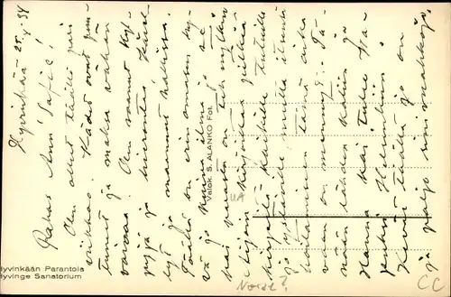 Ak Hyvinkää Finnland, Sanatorium
