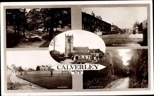 Ak Calverley West Yorkshire England, Park, St. Wilfrid