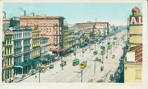 Glitzer Ak New Orleans Louisiana USA, Canal Street