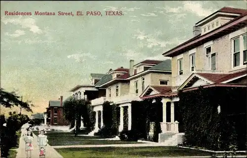 Ak El Paso Texas USA, Residenzen Montana Street