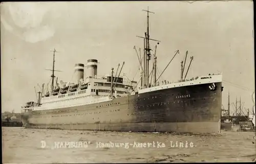 Foto Ak Dampfer Hamburg, HAPAG