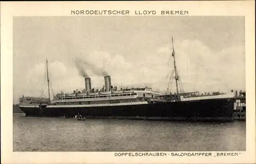 Ak Doppelschrauben-Salondampfer Bremen, Norddeutscher Lloyd Bremen