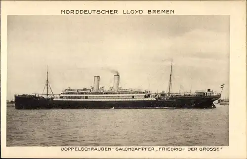 Ak Dampfer Friedrich der Große, Norddeutscher Lloyd Bremen
