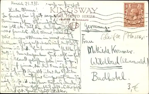 Ak Dampfer RMS Prague, LNER London and North Eastern Railway