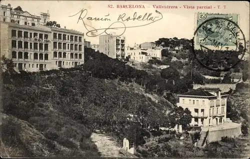 Ak Vallvidrera Barcelona Katalonien Spanien, Teilansicht