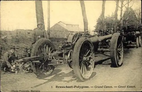 Ak Polygons de Brasschaet Brasschaat Flandern Antwerpen, Großkanon