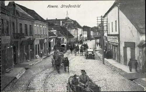 Ak Kaunas Kowno Kauen Litauen, Deutsche Soldaten im Ort, I WK