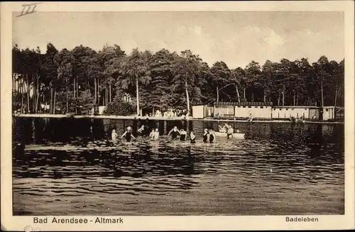Ak Arendsee in der Altmark, Badeleben