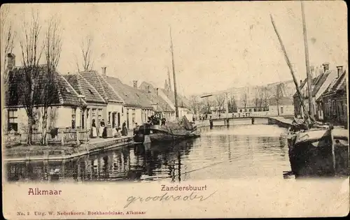Ak Alkmaar Nordholland Niederlande, Zandersbuurt