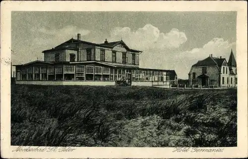 Ak Nordseebad Sankt Peter Ording, Hotel Germania