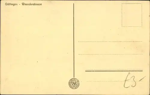 Ak Göttingen in Niedersachsen, Weenderstraße