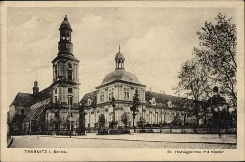 Ak Trzebnica Trebnitz Schlesien, St. Hedwigskirche, Kloster