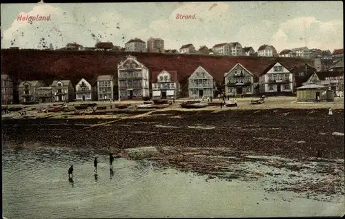 Ak Nordseeinsel Helgoland, Strand