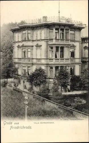 Ak Friedrichroda im Thüringer Wald, Villa Barbarossa