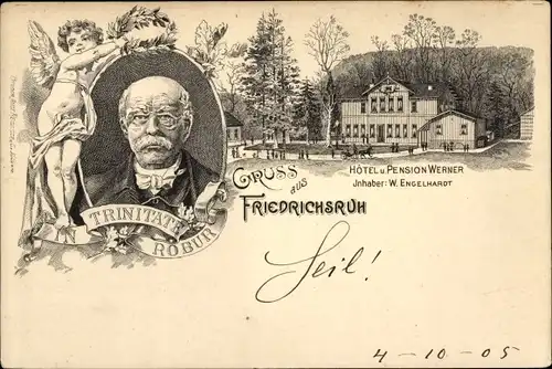 Litho Friedrichsruh Aumühle, Hotel und Pension Werner, Otto von Bismarck, Herzog zu Lauenburg
