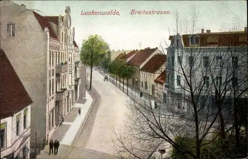 Ak Luckenwalde im Kreis Teltow Fläming, Partie in der Breite Straße