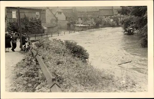 Foto Ak Greiz im Vogtland, Überschwemmung