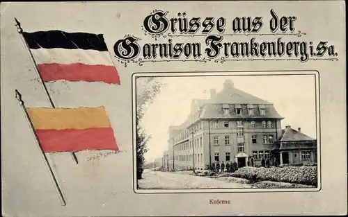 Passepartout Ak Frankenberg in Sachsen, Garnison, Kaserne